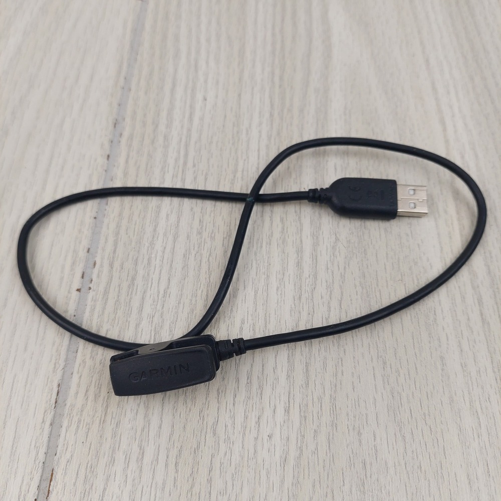 Genuine Garmin Forerunner 235 Charging Cable Black USB 4-Pin Clip Running